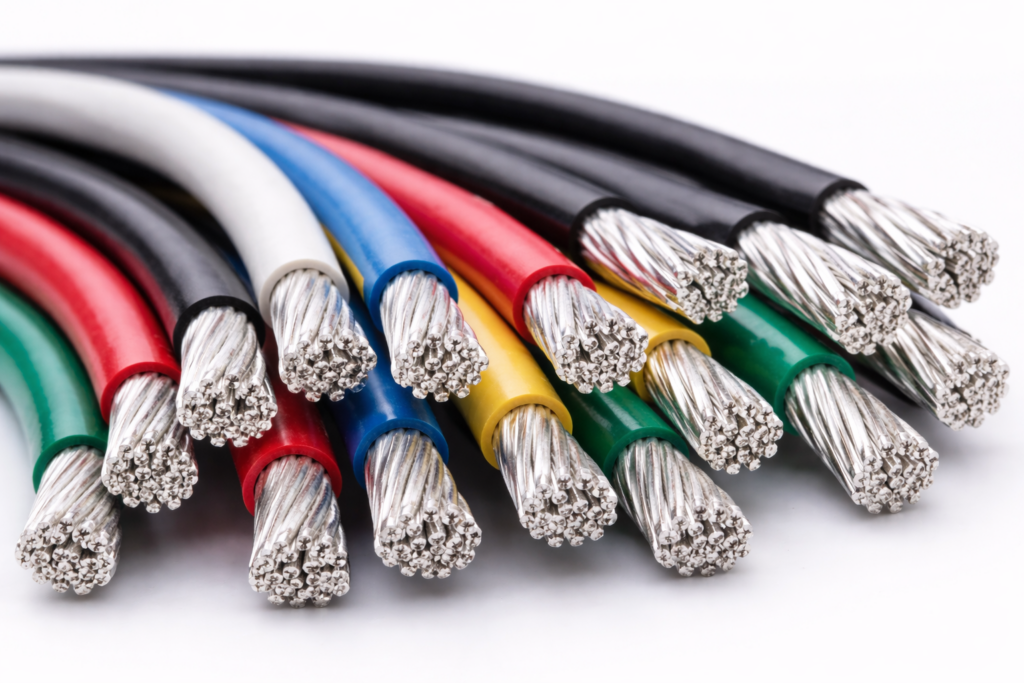 Cables eléctricos con recubrimiento de estaño