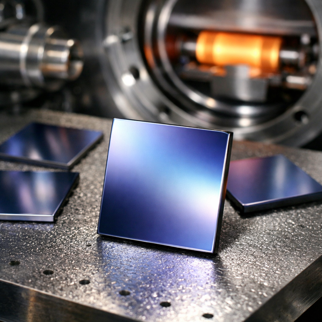 Superficies metálicas con recubrimiento uniforme obtenido mediante evaporación térmica.
