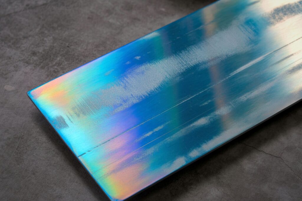 Pieza que muestra un tipo de anodizado.